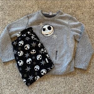 Gray and Black Jack Skellington Pajama Set